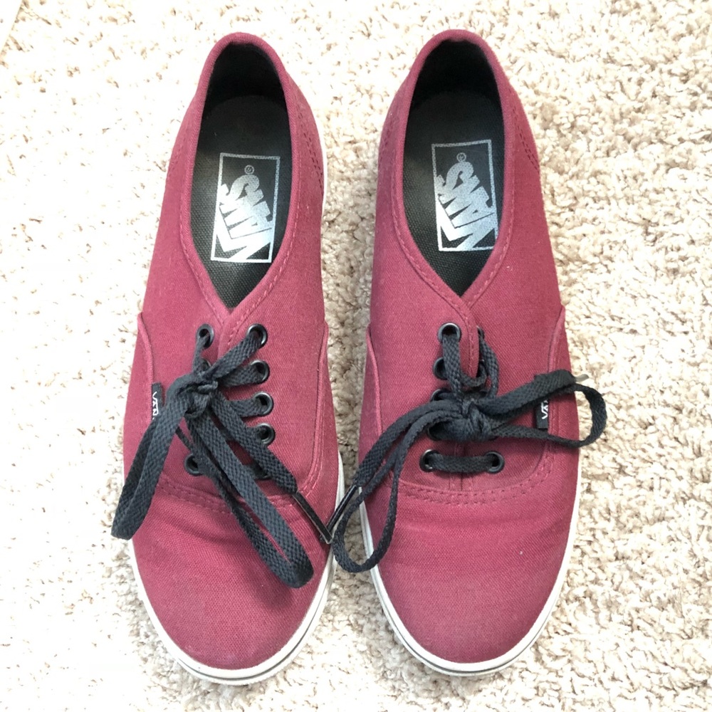Vans red sneakers